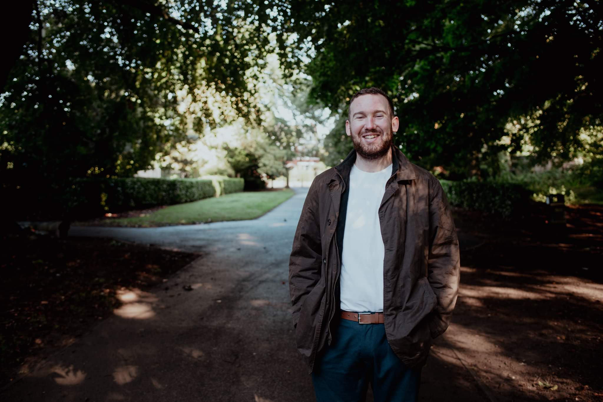 Headshot of Matt Wynne standing in Alexandra Park 